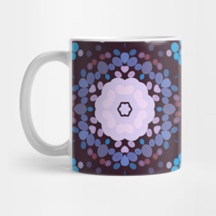 Dot Mandala Blue Red and Orange Mug